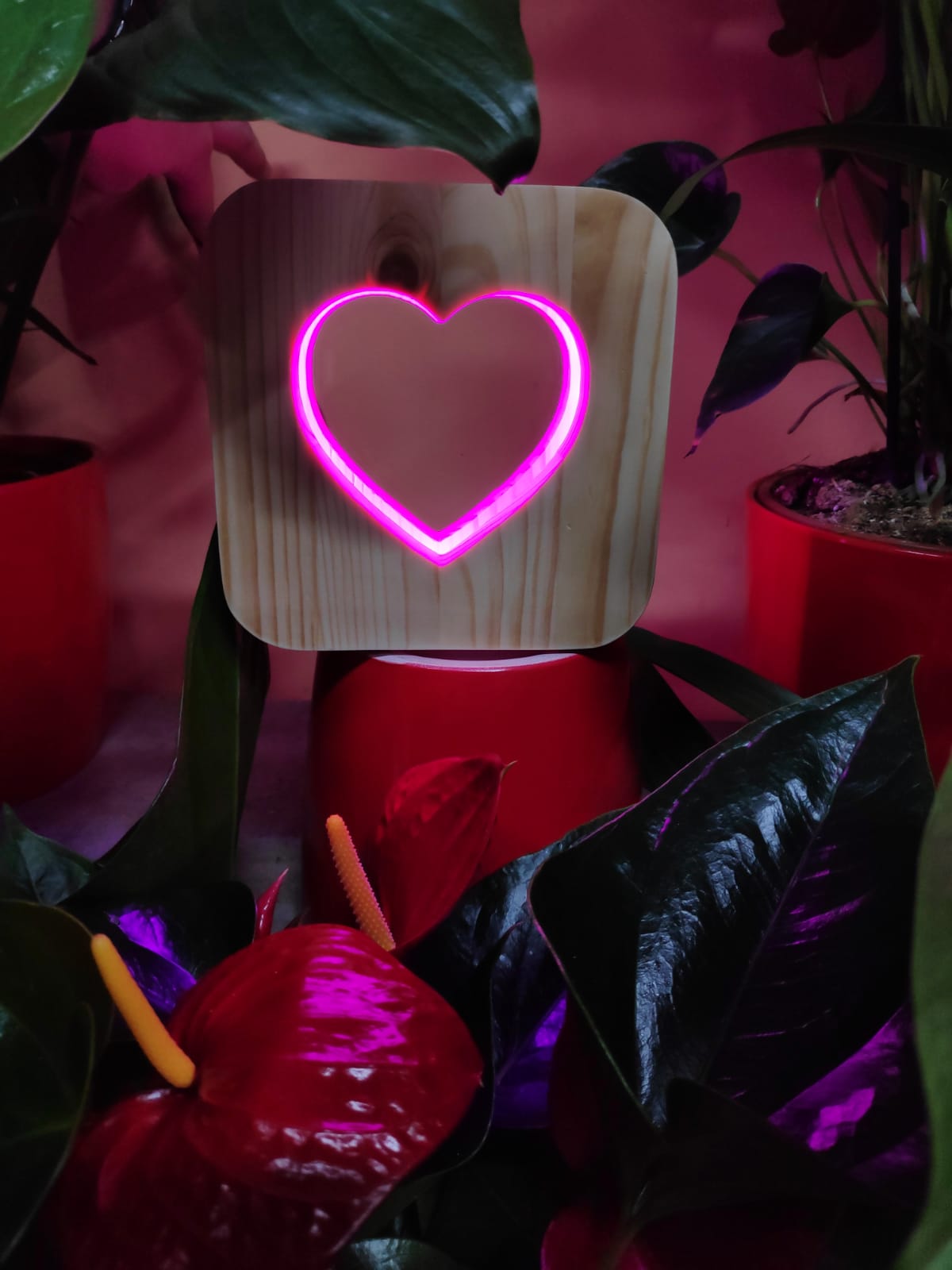 מנורת לד לב גדול♥